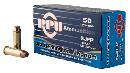 Ammunition TR&Z USA Trading Corp. 1090 ft lbs 44Magnum PPU PPH44MF     44MG        300 SJFP         50/10 • Model: 1090 ft lbs